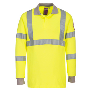 Modaflame Hi-Vis Μπλούζα Πόλο Αντιστατική FR Μακρύ μανίκι