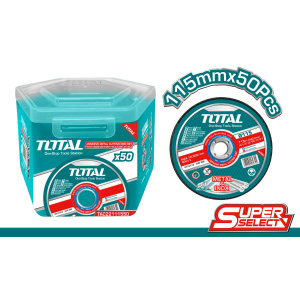 TOTAL ΔΙΣΚΟΣ ΚΟΠΗΣ ΙΝΟΧ - ΜΕΤΑΛΛΟΥ 115 Χ 1.2mm ΣΕ ΠΛΑΣΤΙΚΟ ΚΟΥΤΑΚΙ 50ΤΕΜ (TAC22111550)