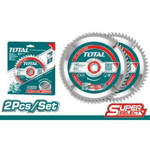 TOTAL ΣΕΤ ΔΙΣΚΟΙ ΚΟΠΗΣ ΞΥΛΟΥ Φ-185 Χ 20mm 30Τ 2TEM ΓΙΑ TS11418526 / TS1161856 / TSLI1851 (TAC231410)