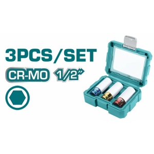 TOTAL ΣΕΤ ΚΑΣΕΤΙΝΑ ΚΑΡΥΔΑΚΙΑ ΑΕΡΟΣ 1/2" 3ΤΕΜ (THMLNS031)