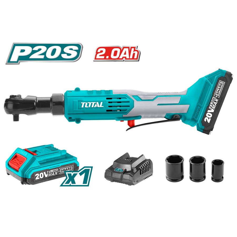 TDRLI206015 TOTAL ΣΕΤ ΚΑΣΤΑΝΙΑ 3/8" ΜΠΑΤ. Li-ion 20V / 2Ah / 1 ΜΠΑΤ (TDRLI206015) - Image 1