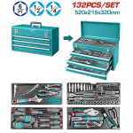 TOTAL ΕΠΑΓΓ. ΕΡΓΑΛΕΙΟΘΗΚΗ ΜΕΤΑΛΛΙΚΗ ΜΕ 132ΤΕΜ ΕΡΓΑΛΕΙΑ (THPTCS71321)