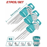 TOTAL ΕΠΑΓΓ. ΣΕΤ ΑΛΛΕΝ ΜΠΙΛΙΑΣ 9ΤΕΜ + ΣΕΤ TORX 9TEM + ΣΕΤ ΑΛΛΕΝ 9ΤΕΜ (THT106KT0271)