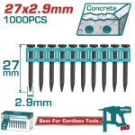 TOTAL ΚΑΡΦΙΑ ΓΙΑ ΣΚΥΡΟΔΕΜΑ 27mm / 1000 ΤΕΜ ΓΙΑ TCNLI9005 / TCNLI9008 (TAC02271)