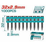 TOTAL ΚΑΡΦΙΑ ΓΙΑ ΣΚΥΡΟΔΕΜΑ 32mm / 1000 ΤΕΜ ΓΙΑ TCNLI9005 / TCNLI9008 (TAC02321)