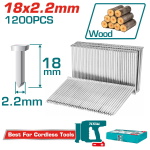 TOTAL ΚΑΡΦΙΑ ΓΙΑ ΣΚΥΡΟΔΕΜΑ 18mm / 1200 ΤΕΜ ΓΙΑ TCST3805 (TAC12018)