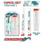 TOTAL ΛΑΜΑ ΣΠΑΘΟΣΕΓΑΣ ΜΕΤΑΛΛΟΥ+ΞΥΛΟΥ 150mm 10ΤΕΜ (TAC521002)