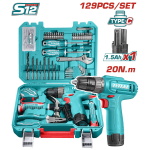 TOTAL ΣΕΤ ΔΡΑΠΑΝΟΚΑΤΣΑΒΙΔΟ ΜΠΑΤ. Li-ion 12V / 1.5Ah  / 20Nm 129ΤΕΜ Type C (THKTHP11292E)