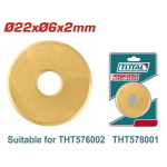 TOTAL ΑΝΤΑΛΛΑΚΤΙΚΟ ΜΑΧΑΙΡΙ Φ-22Χ6Χ2mm ΓΙΑ THT576002 (THT576002B)