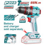 TOTAL ΕΠΑΓΓ. ΔΡΑΠΑΝΟΚΑΤΣΑΒΙΔΟ ΚΡΟΥΣΤΙΚΟ ΜΠΑΤ. Li-ion 20V / 66Nm BL Motor ΧΩΡΙΣ ΜΠΑΤ & ΦΟΡΤΙΣΤΗ (TIDLI206681)