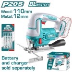 TOTAL ΕΠΑΓΓ. ΣΕΓΑ ΜΠΑΤ. Li-ion 20V ΧΩΡΙΣ ΜΠΑΤΑΡΙΑ & ΦΟΡΤΙΣΤΗ (TJSLI1008)