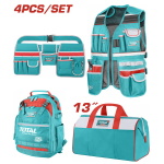 TOTAL ΣΕΤ ΤΣΑΝΤΕΣ + ΘΗΚΕΣ ΕΡΓΑΣΙΑΣ 4ΤΕΜ (TOS230908)