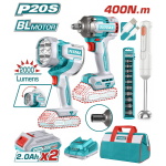 TOTAL ΕΠΑΓΓ. ΣΕΤ ΜΠΟΥΛΟΝΟΚΛΕΙΔΟ + ΠΡΟΒΟΛΕΑΣ ΜΠΑΤ. Li-ion 20V / 2Ah / 2 ΜΠΑΤ (TOSLI240961E)