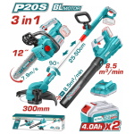 TOTAL ΕΠΑΓΓ. ΣΕΤ ΑΛΥΣΟΠΡΙΟΝΟ + ΘΑΜΝΟΚΟΠΤΙΚΟ + ΦΥΣΗΤΗΡΑΣ ΜΠΑΤ. Li-ion 20V (TOSLI241189E)