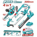 TOTAL ΕΠΑΓΓ. ΣΕΤ ΑΛΥΣΟΠΡΙΟΝΟ + ΘΑΜΝΟΚΟΠΤΙΚΟ + ΦΥΣΗΤΗΡΑΣ+ΜΠΟΡ/ΨΑΛΙΔΟ ΜΠΑΤ. Li-ion 20V (TOSLI250496E)