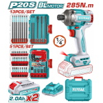 TOTAL ΕΠΑΓΓ. ΣΕΤ ΠΑΛΜΙΚΟ ΚΑΤΣΑΒΙΔΙ ΜΠΑΤ. Li-ion 20V / 2Ah / 285Nm / 2 ΜΠΑΤΑΡΙΕΣ (TOSLI250784E)