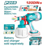 TOTAL ΠΙΣΤΟΛΙ ΒΑΦΗΣ ΜΠΑΤ. Li-ion 20V ΧΩΡΙΣ ΜΠΑΤΑΡΙΑ & ΦΟΡΤΙΣΤΗ (Με λειτουργία φυσητήρα) (TSGLI2004)