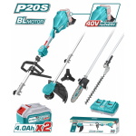 TOTAL ΕΠΑΓΓ. ΠΟΛΥΜΗΧΑΝΗΜΑ 4 σε 1  ΜΠΑΤ. Li-ion 2X20V(40V) / 4Ah / 2 ΜΠΑΤ. BL Motor (TSTLI2040386)