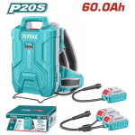 TOTAL ΕΠΑΓΓ. ΤΡΟΦΟΔΟΤΙΚΟ ΠΛΑΤΗΣ ΜΠΑΤΑΡΙΑΣ Li-ion 20V/20V+20V / 60Ah / 30Ah (1080Wh) (TFBLI241110)