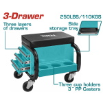 TOTAL ΕΠΑΓΓ. ΕΡΓΑΛΕΙΟΘΗΚΗ ΚΑΘΙΣΜΑ ΜΕ 3 ΣΥΡΤΑΡΙΑ ΚΑΙ ΡΟΔΕΣ 110Kg (THCS103)