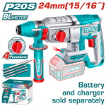 TOTAL ΕΠΑΓΓ. ΠΝΕΥΜΑΤΙΚΟ ΠΙΣΤΟΛΕΤΟ ΜΠΑΤ. Li-ion 20V / 24mm ΧΩΡΙΣ ΜΠΑΤΑΡΙΑ & ΦΟΡΤΙΣΤΗ BL Motor (TRHLI20248)